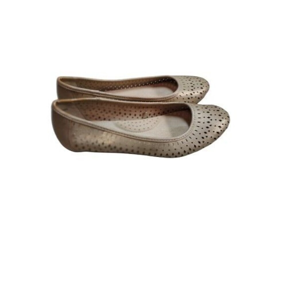 Croft & Barrow Ortholite Laser Cut Rose Gold Ballet Flats, Size 6.5